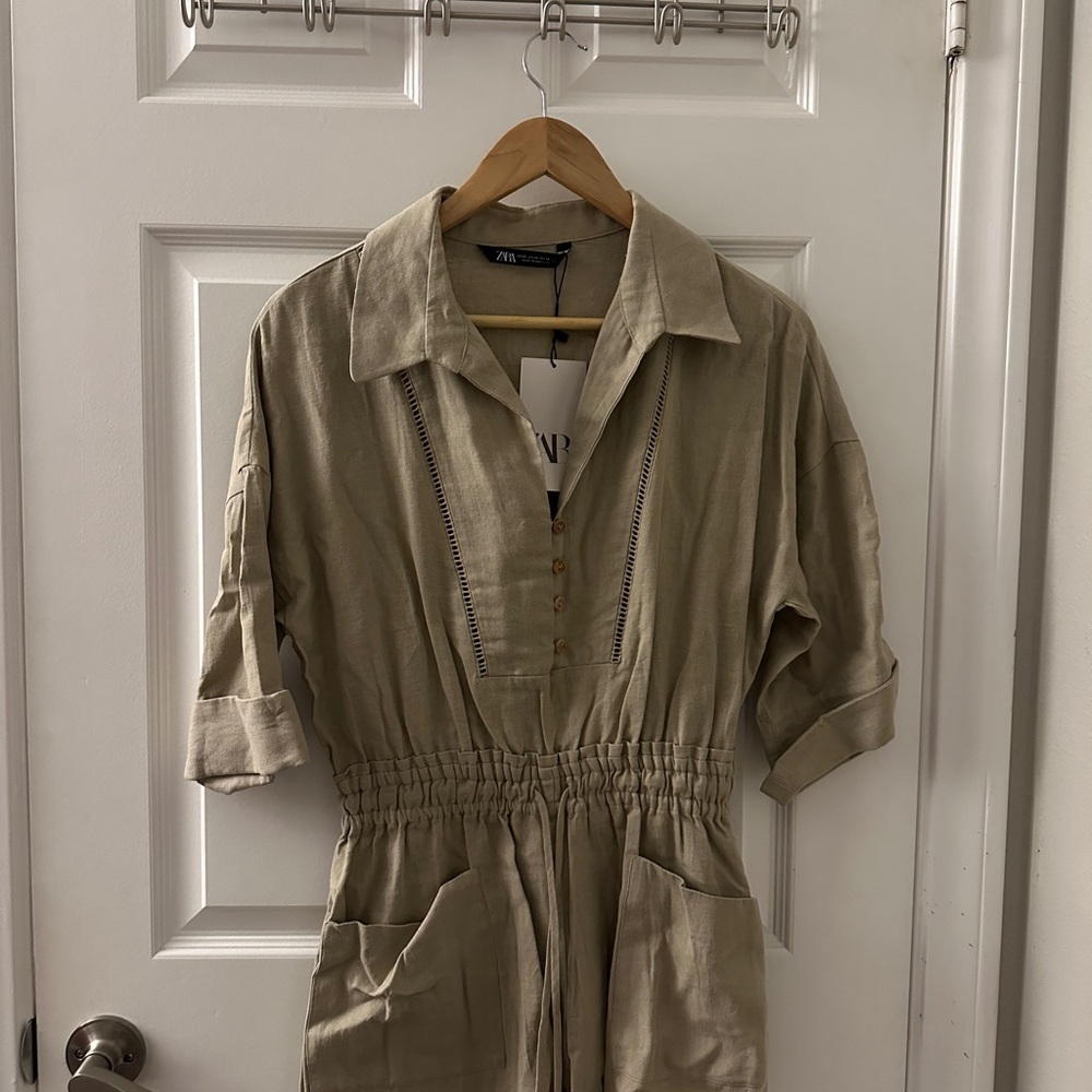 NWT Zara Khaki Romper